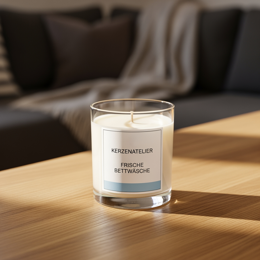 Duftkerze „Frische Bettwäsche“